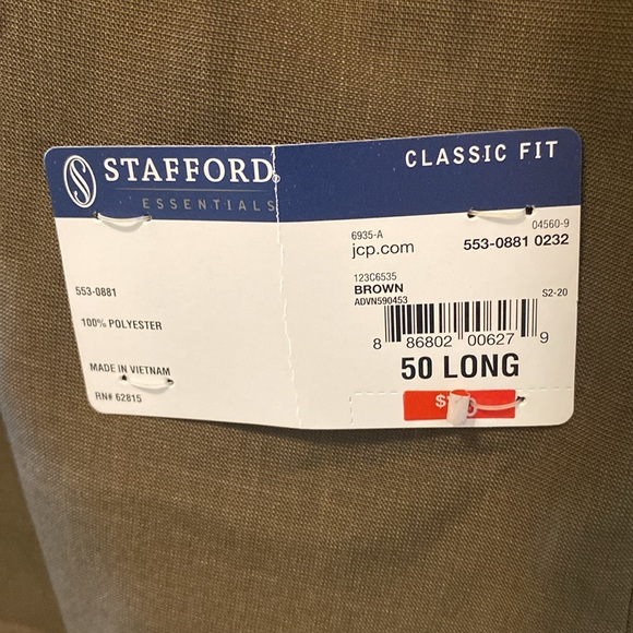 Stafford classic fit 2 piece suit NWT - Picture 7 of 14